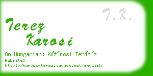 terez karosi business card